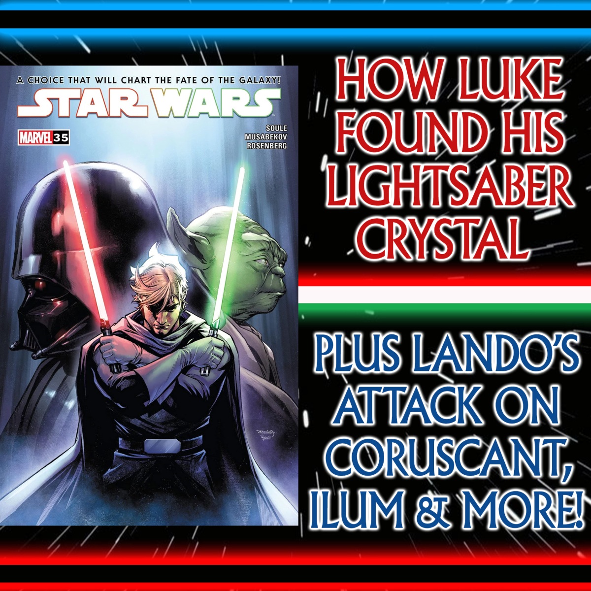 Star Wars 2020: How Luke Found His Kyber Crystal & Lando’s Attack on Coruscant, Plus Crystal Purifying, Ilum & The Fallanassi (SW2020: Vol 6: Quest Of The Force #34-36) – Ep 140